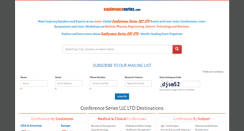 Desktop Screenshot of conferenceseries.com